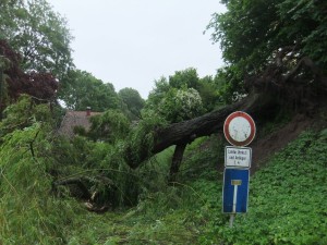 Auch die Zufahrt zu einigen Anwesen waren blockiert