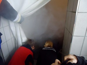 Die "Rauchzone" war ein Highlight für die Kinder