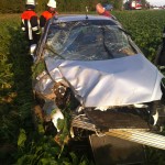 Die Fahrerin wurde vom Rettungsdienst versorgt, konnte aber nach kurzem Besuch im Krankenhaus wieder nach Hause.